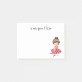 Schattige Roze Ballerina Post-it® Notes (Voorkant)