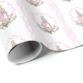 Schattige Roze Beatrix Potter Dierlijk Thema Cadeaupapier (Rol Hoek)