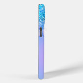 Schattige roze blauw Eenhoorn Glitter Drips monogr Case-Mate iPhone Case (Achterkant / Rechts)