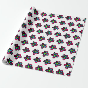 Schattige Roze Bloem Cadeaupapier