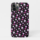 Schattige roze bloembloemengradiënt Patroon Case-Mate iPhone Case (Achterkant)
