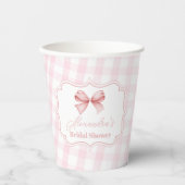 Schattige roze boog Vrijgezellenfeest Papieren Bekers (Voorkant)