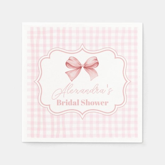 Schattige roze boog Vrijgezellenfeest Servet (Voorkant)