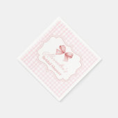 Schattige roze boog Vrijgezellenfeest Servet (Hoek)