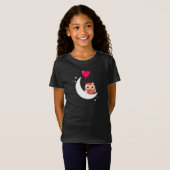 schattige roze boomkous met Daisies hart maan ball T-shirt (Voorkant volledig)