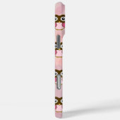 Schattige Roze & Bruin Uilenpatroon Kies Kleur Case-Mate iPhone Case (Achterkant / Rechts)