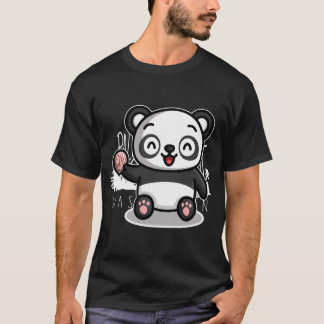 Schattige roze Concha Panda Beer T-shirt