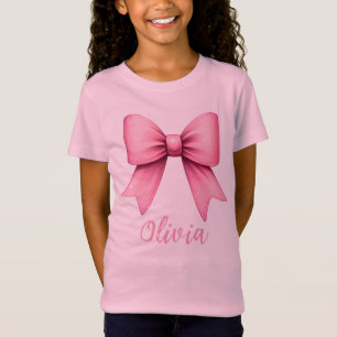 Schattige Roze Coquette Bow Esthetische girly T-shirt