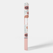 Schattige roze crème bloemig botanisch monogram Case-Mate iPhone case (Achterkant / Rechts)