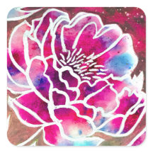 Schattige Roze Dahlia Meisje Bloemen Waterverf