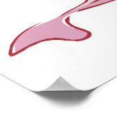 schattige roze dolfijn poster (Hoek)