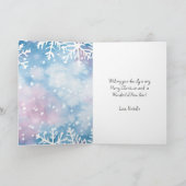 Schattige Roze Elf | Gefeliciteerd met Kerstmis Pe Feestdagen Kaart (Binnen)