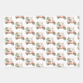 Schattige Roze en Aqua Kust Scooter Inpakpapier Vel (Voorkant)