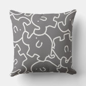 Schattige roze en grijs olifant aangepaste Kinder  Kussen (Achterkant)