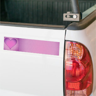 Schattige roze en Paarse hart Bumpersticker