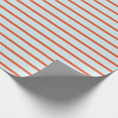 Schattige roze en rood streeppatroon cadeaupapier (Hoek)