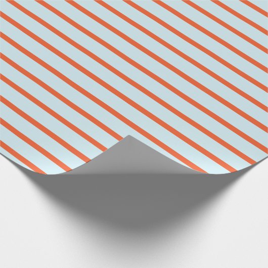 Schattige roze en rood streeppatroon cadeaupapier (Hoek)