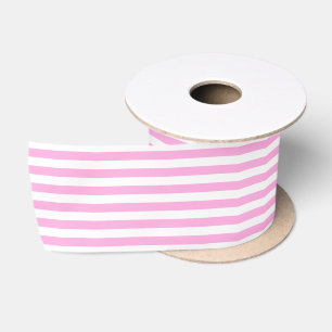 Schattige Roze en Wit Classic Gestreept Satijn Lin Lint