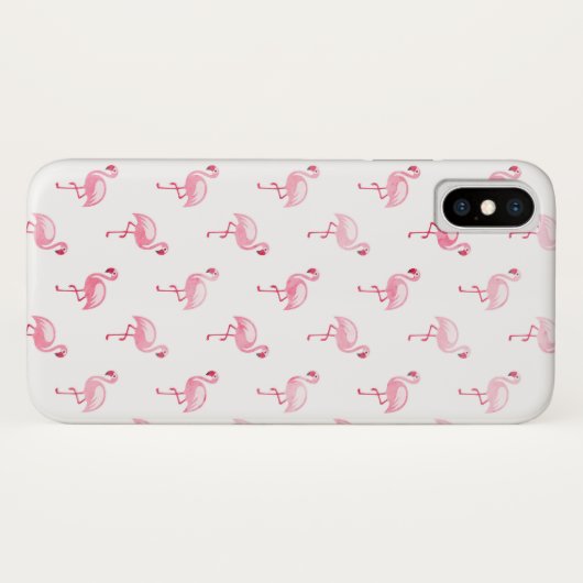 Schattige roze en wit Flamingo patroon Case-Mate iPhone Case (Achterkant (horizontaal))