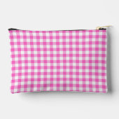 Schattige Roze en Wit Gingham Plaid Pattern Etui (Achterkant)