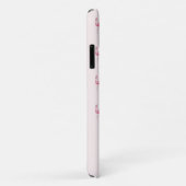 Schattige roze flamingo aangepaste naam roze Case-Mate iPhone case (Achterkant/rechts)