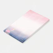 Schattige Roze Flamingo Bloem Post-it® Notes (Schuin)
