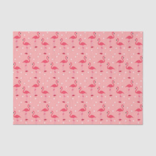 Schattige Roze Flamingo en Stippen Patroon Tissuepapier
