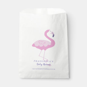 Schattige roze flamingo genderneutraal Baby shower Bedankzakje