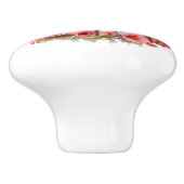 Schattige roze flamingo strandhuis keramische knop (Zijkant)