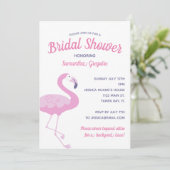 Schattige Roze Flamingo Tropisch Zomer Vrijgezelle Kaart (Staand voorkant)