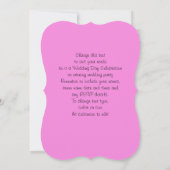 Schattige roze flamingo's bruid & bruidegom bruilo kaart (Achterkant)