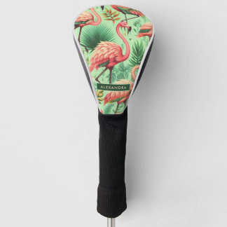 Schattige roze flamingo's Golfheadcover