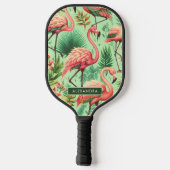  Schattige roze flamingo's Pickleball Paddle (Achterkant)