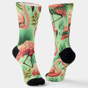 Schattige roze flamingo's Sokken