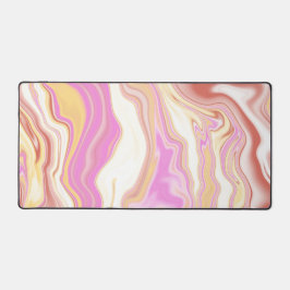 Schattige roze & geel patroon bureaumat