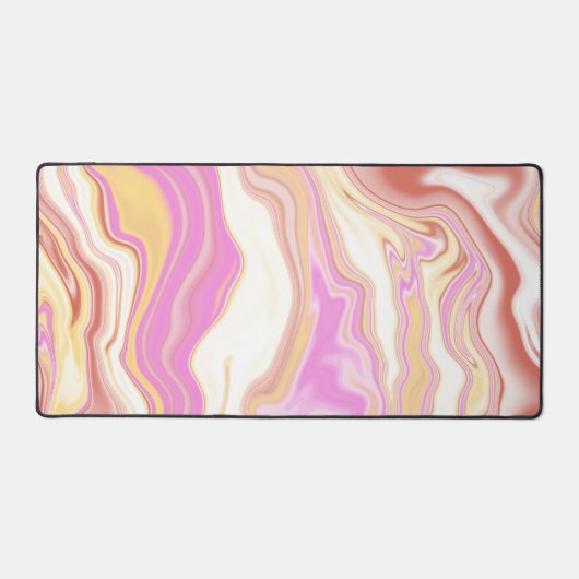 Schattige roze & geel patroon bureaumat (Voorkant)