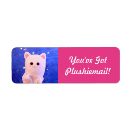 Schattige roze gepersonaliseerde foto mail modern etiket