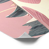 Schattige Roze Giraffe Poster (Hoek)