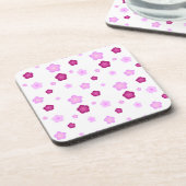 Schattige roze gradiënt daisy flower pattern bier onderzetter (Linkerzijde)