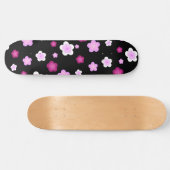Schattige roze gradiënt daisy flower pattern skateboard (Horizontaal)