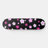 Schattige roze gradiënt daisy flower pattern skateboard (Horizontaal)