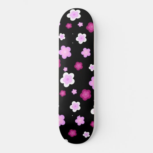 Schattige roze gradiënt daisy flower pattern skateboard (Voorkant)