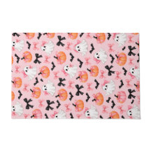 Schattige Roze Halloween Geesten & Pompoenen Coque
