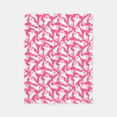 Schattige Roze Halloween Ghost Pattern Fleece Deken (Voorkant)