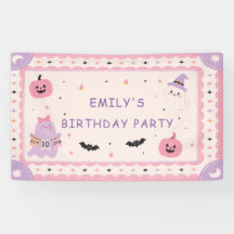 Schattige Roze Halloween Verjaardagsfeestje