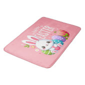 Schattige, roze Happy Easter bunny Badmat (Gekanteld)