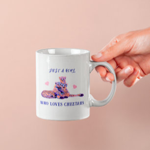 Schattige Roze Hart Feline Dierenprint Mom Cub Koffiemok