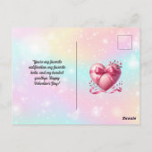 Schattige Roze Hart Valentijnse Briefkaart (Achterkant)