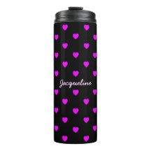 Schattige Roze Harten op ZWART