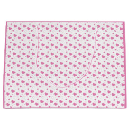 Schattige roze hartjes romantisch patroon groot cadeauzakje